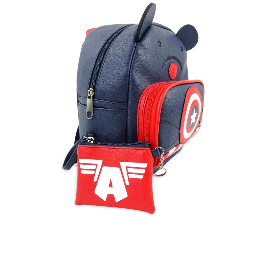 Captin America PU Mini Backpack